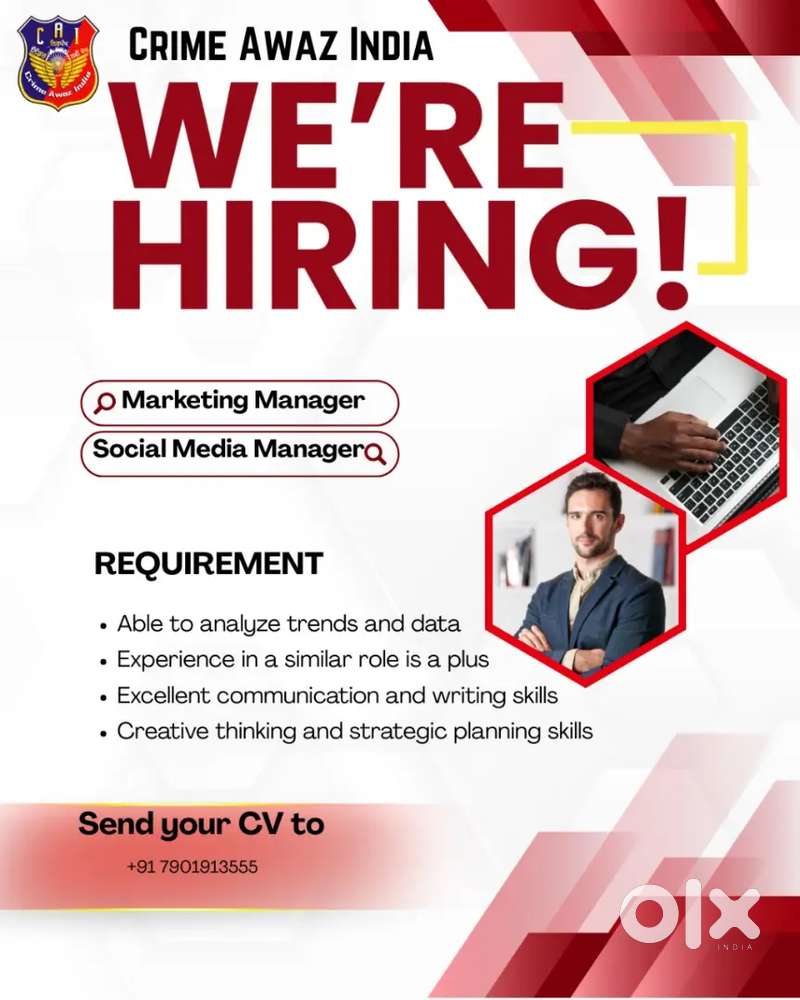 Sales&Marketing Exxecutive -Media company /Crime Awaz India