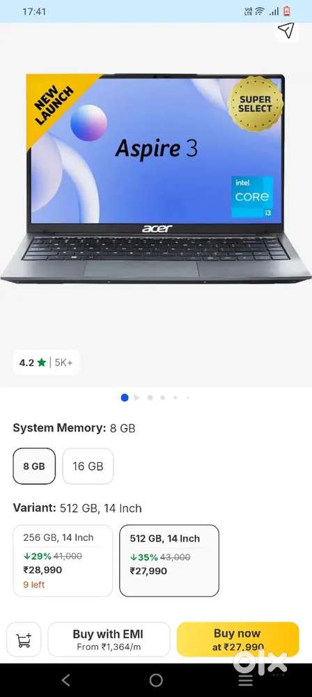 Acer Aspire 3 Intel Core i3 12th Gen