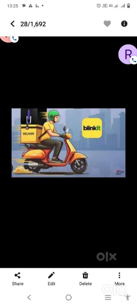 Hiring for vijayawada blinkit delivery boy job