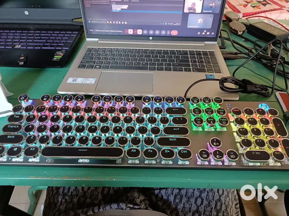HP GK400Y mechanical wired keyboard with multiple colours backlight