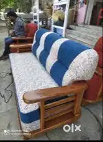 NEW SALE WOODEN CUSHION SOFA SET 235