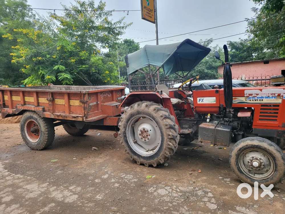 Tractor with trolly Running  condition