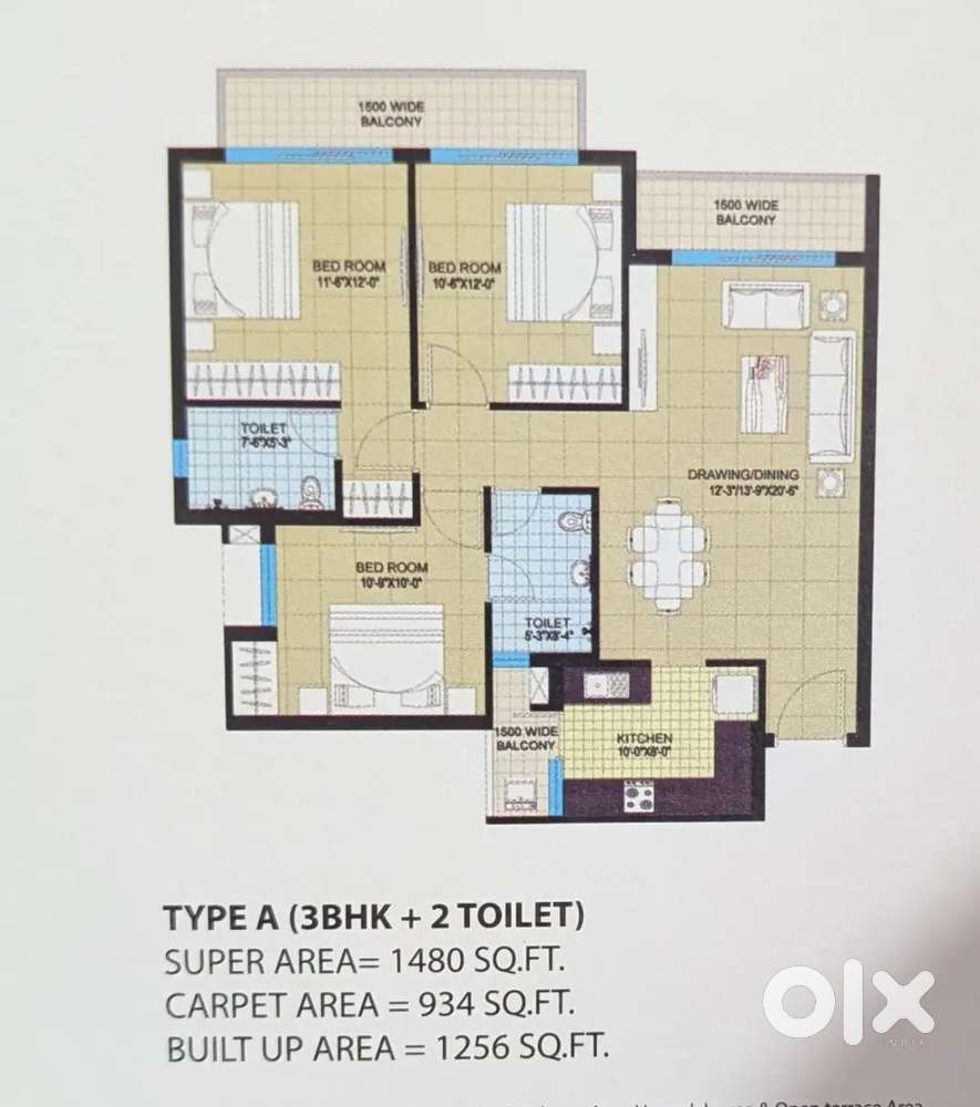 3bhk, Omaxe Ananda