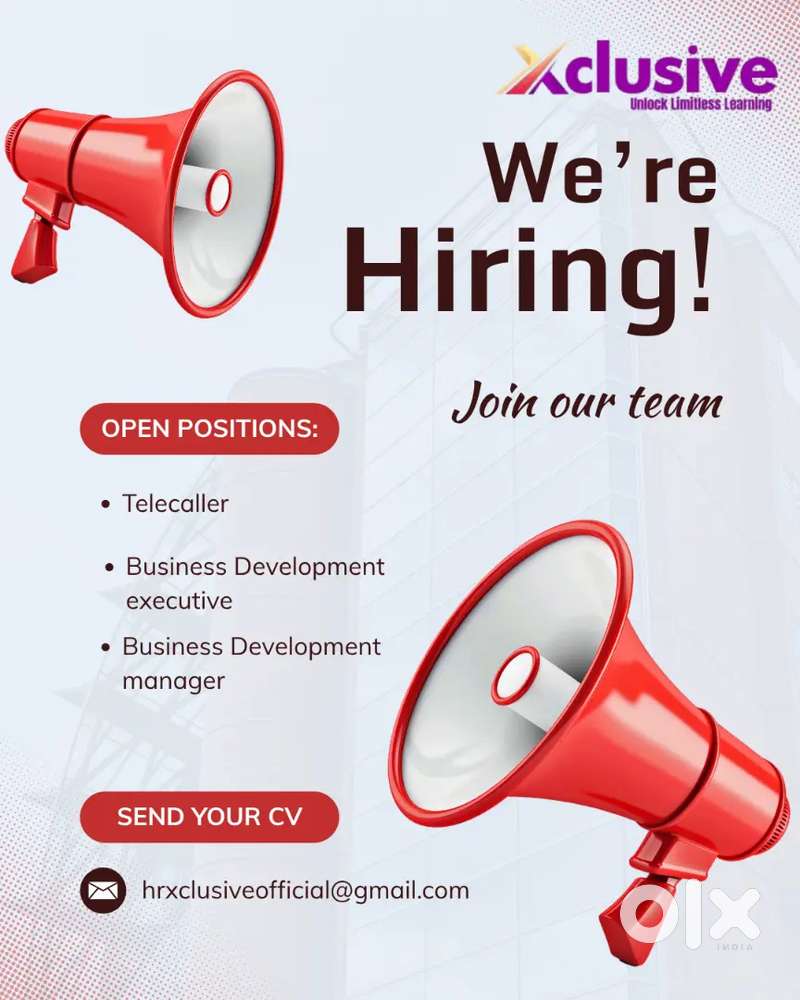 We Are Hiring - Telecaller and BDE