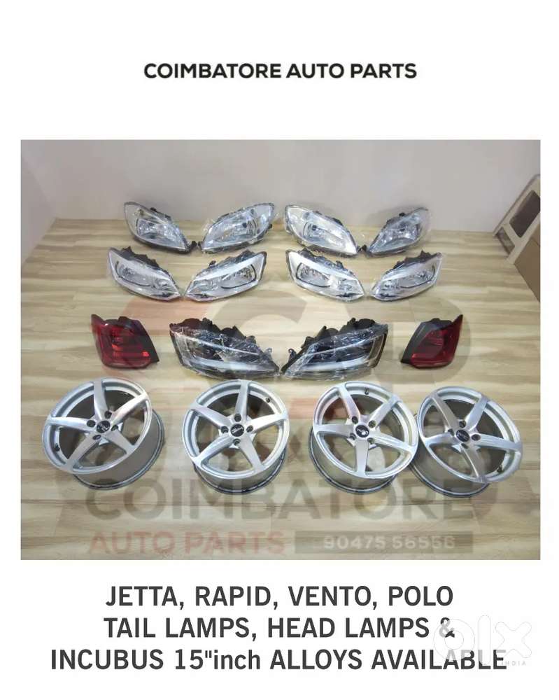 VW Jetta,Vento,Polo, Skoda Rapid Lights & 15inch Alloys Available