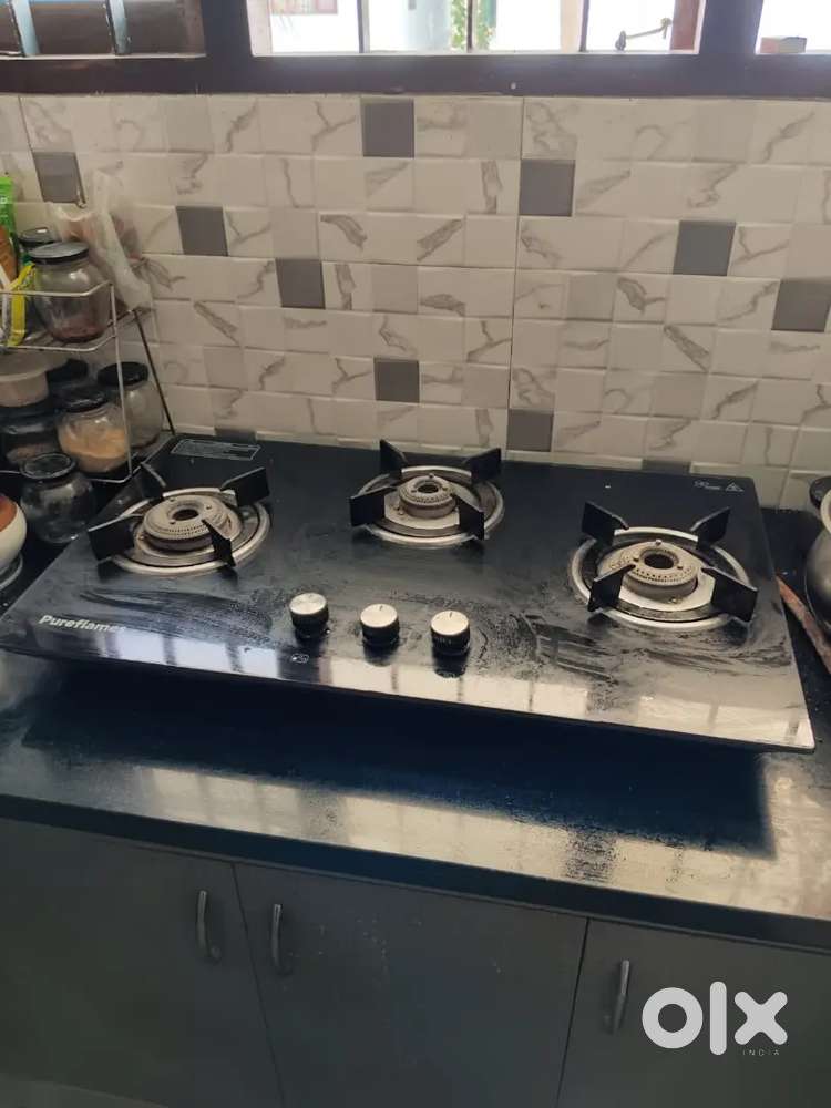 Refrigerator and Glass top stove