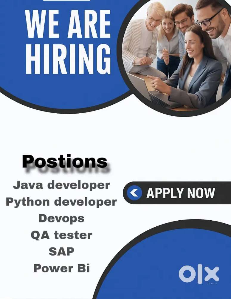 We are hiring for freshers and experience