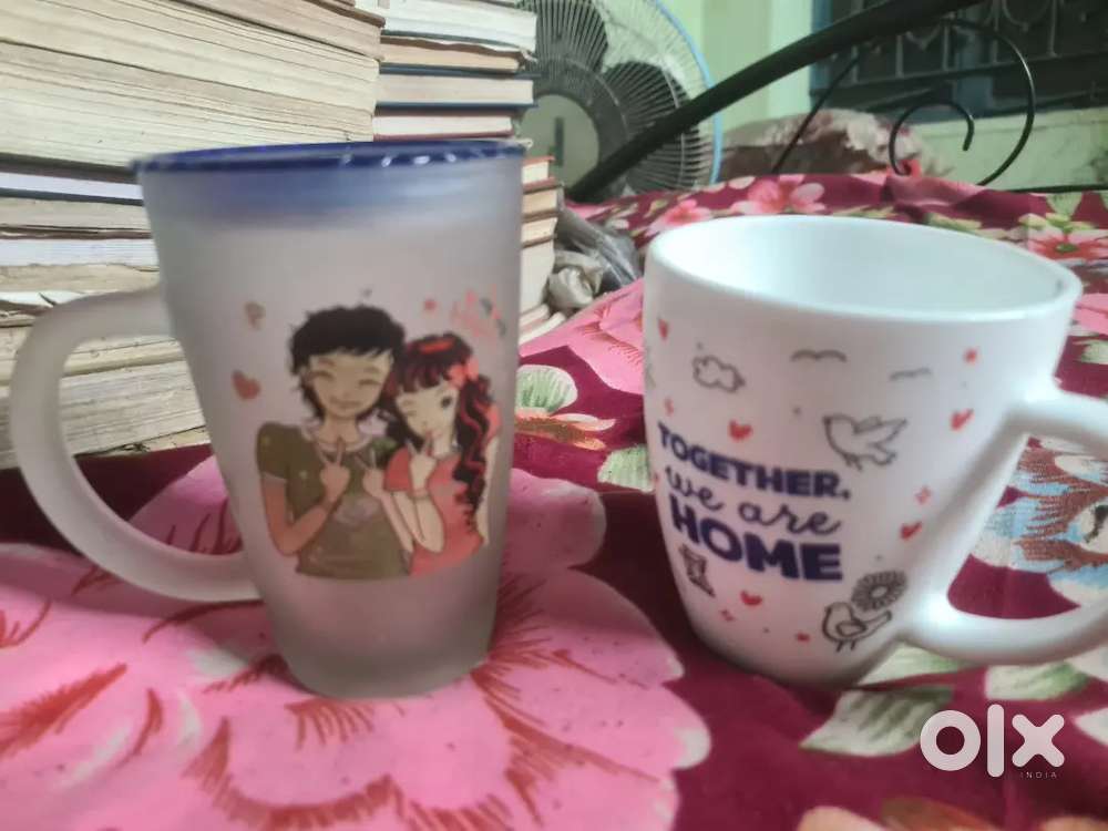 Set of a coffee mug and a cup with box