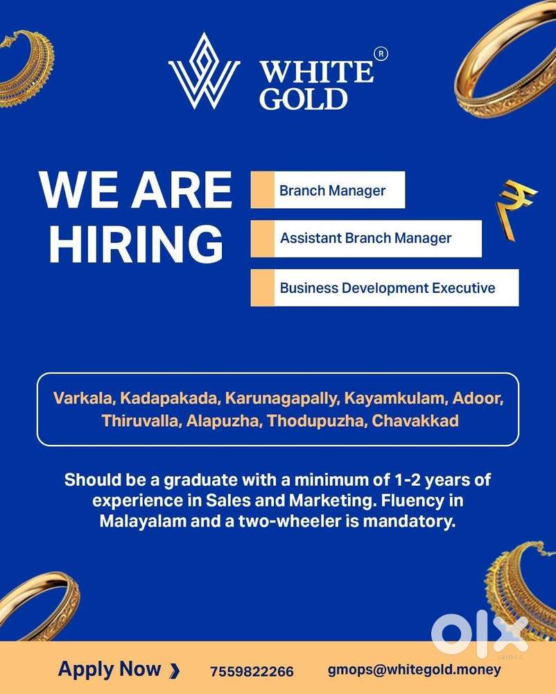 Branch Manager/Assistant Branch Manager/BDE