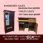 Wooden Wardrobe, Office Furniture available, Tables Wholesale sales