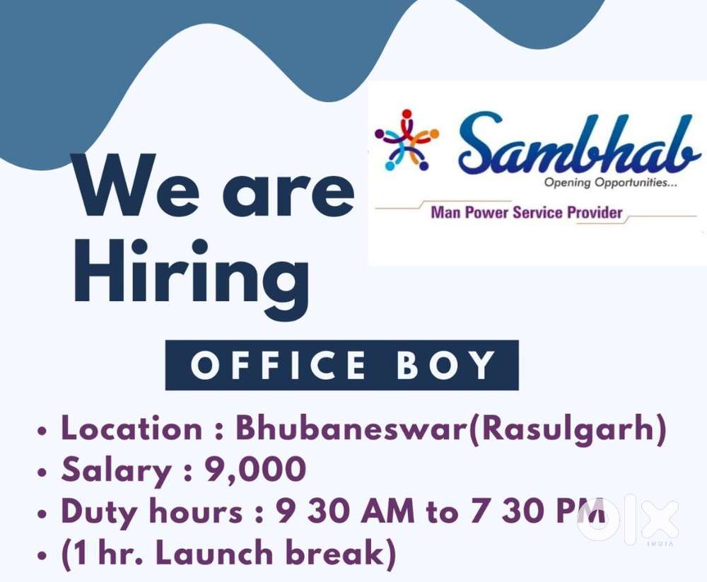 Office Boy Job in Bhubaneswar