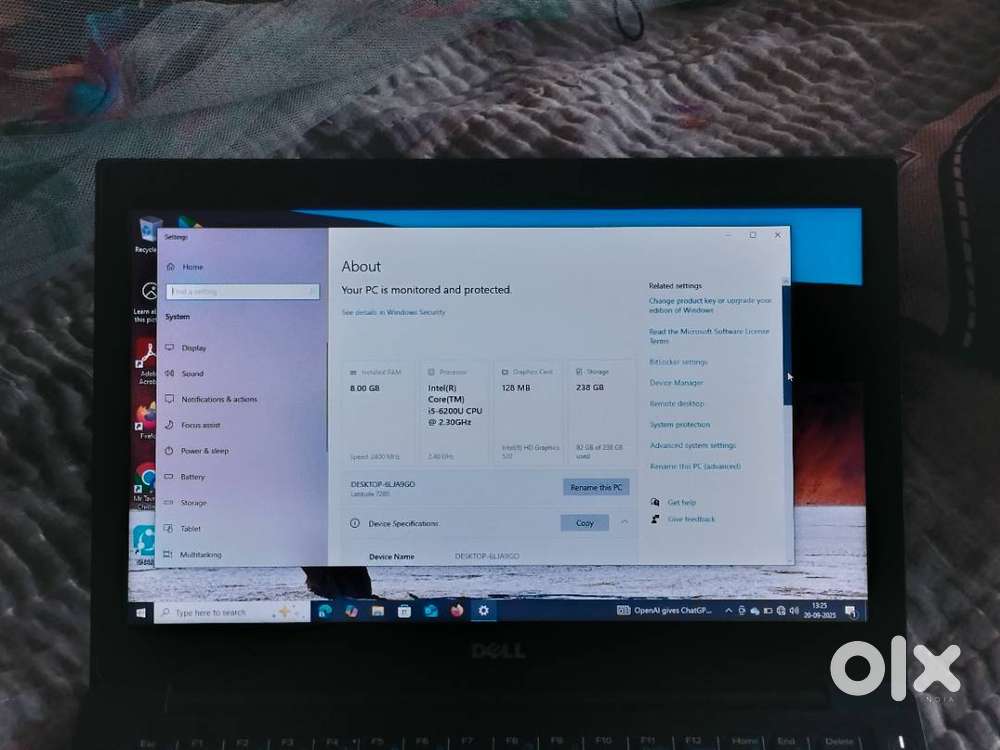 Dell laptop super good condition and charger and good battery life.
