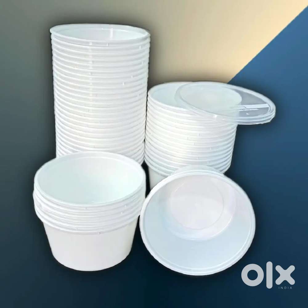 250ml 500ml white plastic box