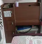 Folding study table with book shelf