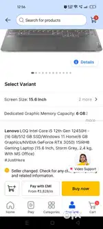 Lenovo loq laptop 1 year 2 month old.