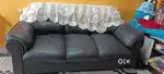 Premium Black Leather Sofa Set (3+1+1 Seater) – Excellent Condition