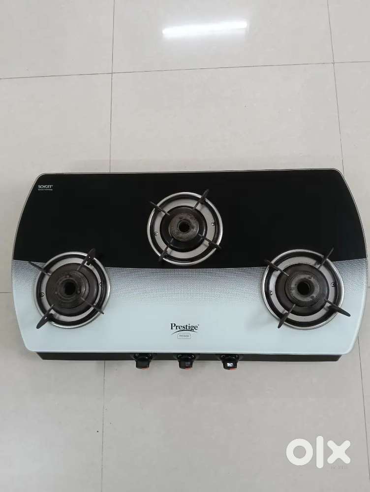 Prestige 3 burner glass stop gas stove for sale!