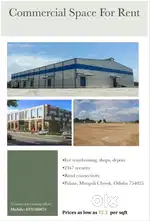 Warehouse/ Godown /shop / plots. Road side plots available for rent