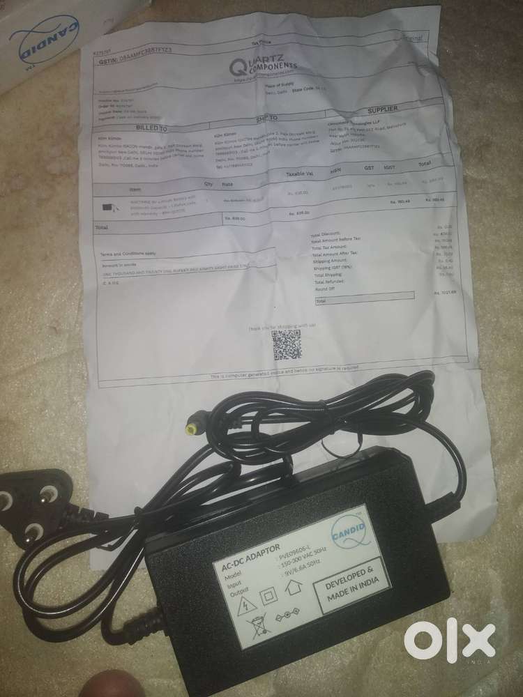 CANDID AC DC ADAPTOR 9V 6,6A 50hz