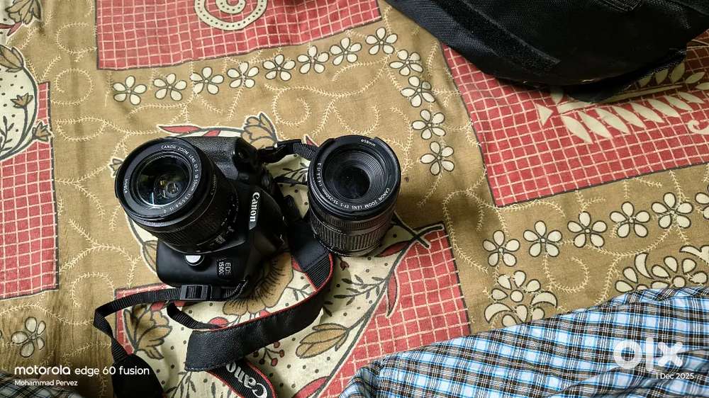 Canon EOS 1500D CAMERA DSLR two lence