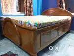New wooden box bed with storage capacity