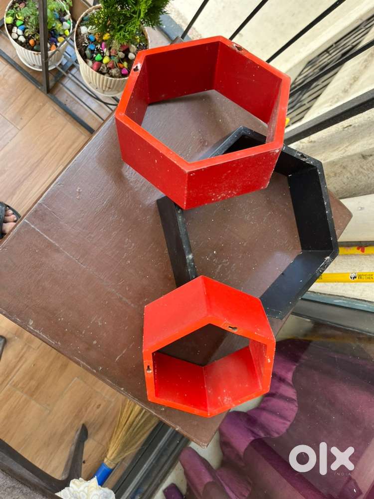 Hexagon wall decor 6 pcs