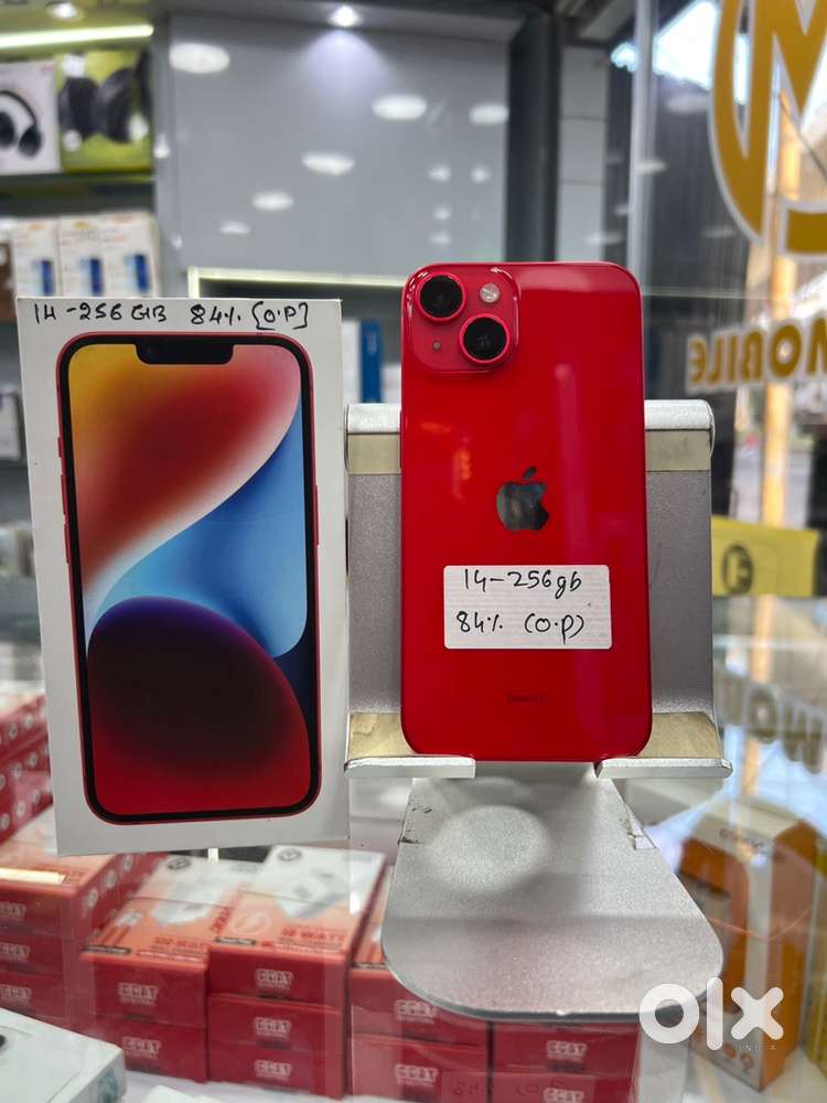 I phone 14 256 gb red (jain mobile)