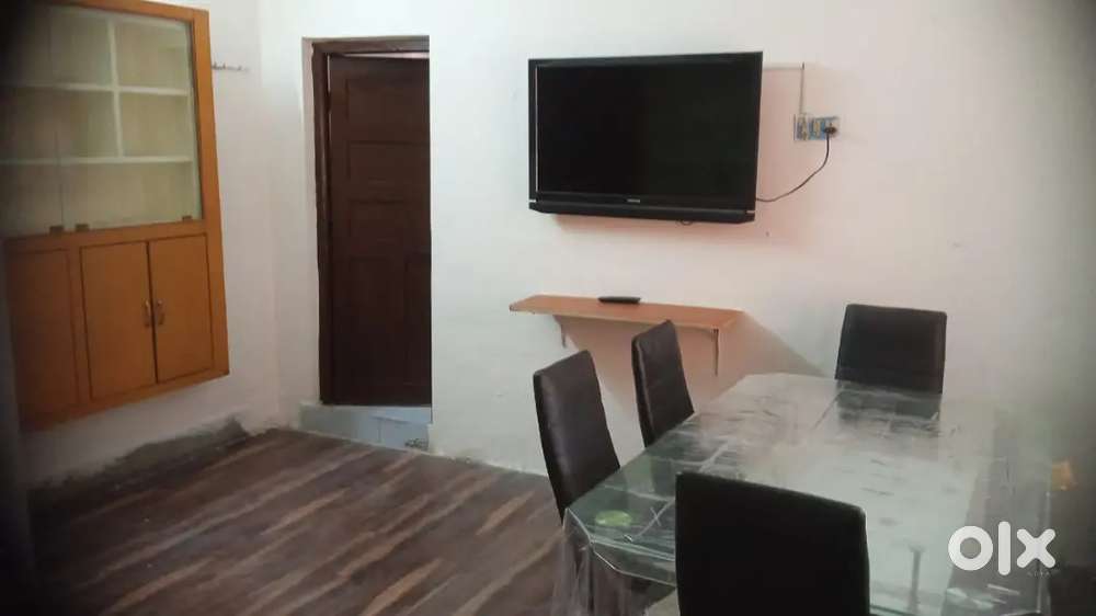 2 bhk fully furnished house with tv fridge working professional s