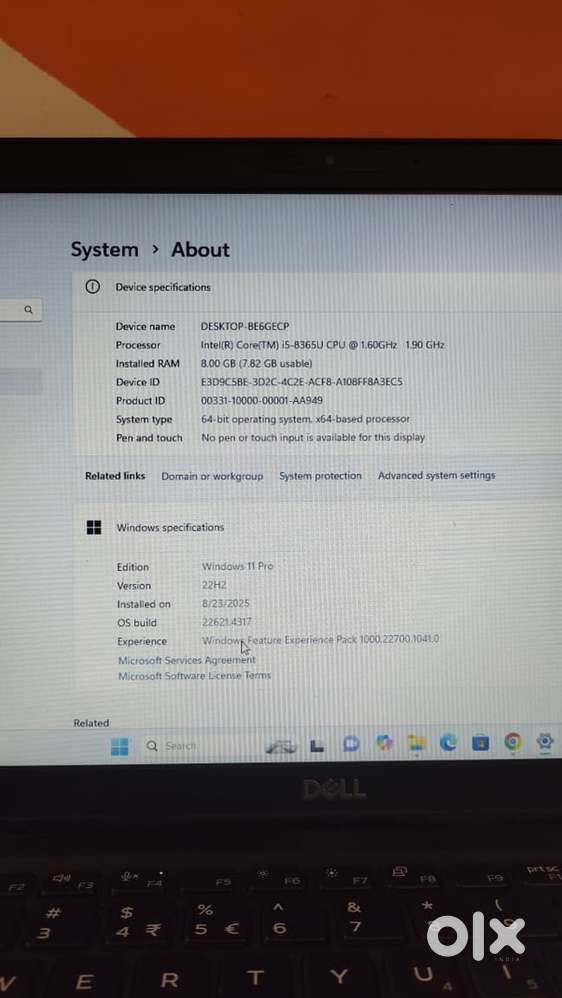 Dell 5300 series core i5 8gb 256gb ssd