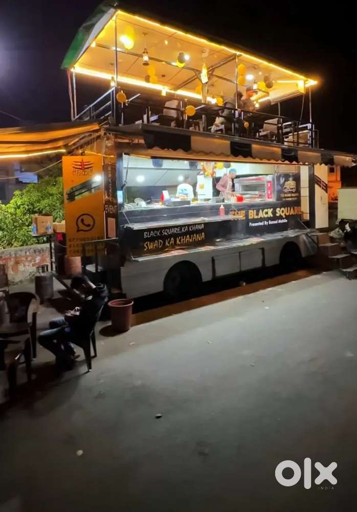 Double Decker Food Truck with Rooftop Restaurant