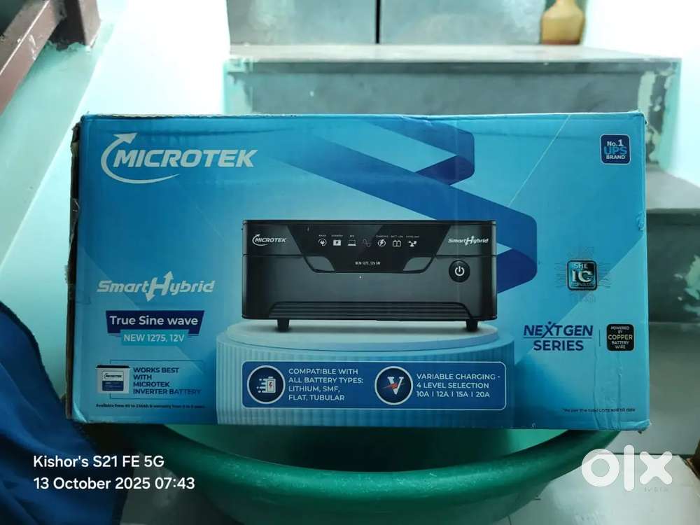 Microtek NextGen Inverter Smart Hybrid 1275 sine, lithium ion battery
