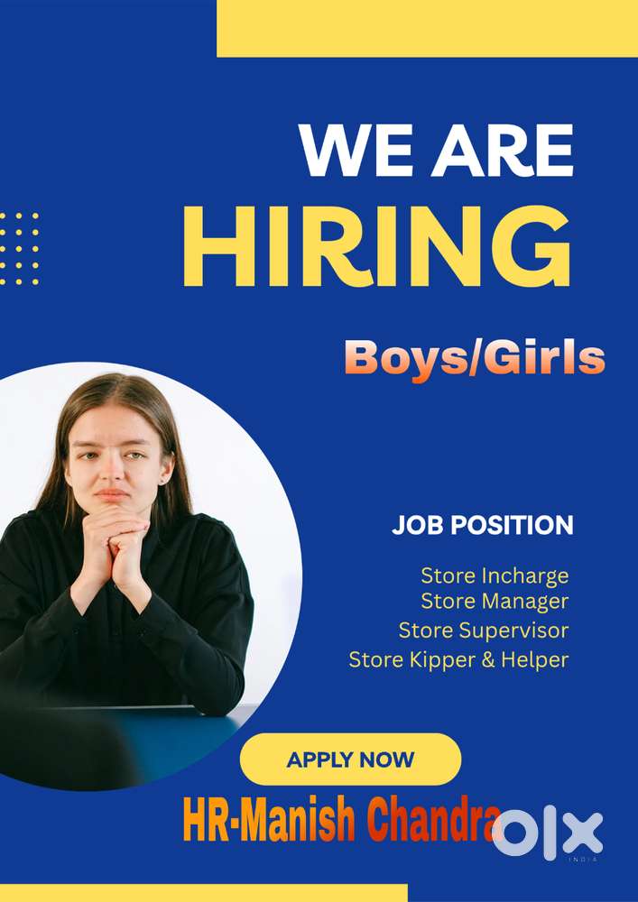 Full time job apply in helper store keeper supervisor  100% JOB HERE