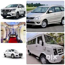 5 Seat 8 Seat Cars, Tempo Traveler and all BussesAvailable