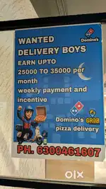 Dominos pizza delivery boy