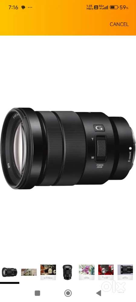 Sony 6400 camera for sell with 18-105 sony G lence