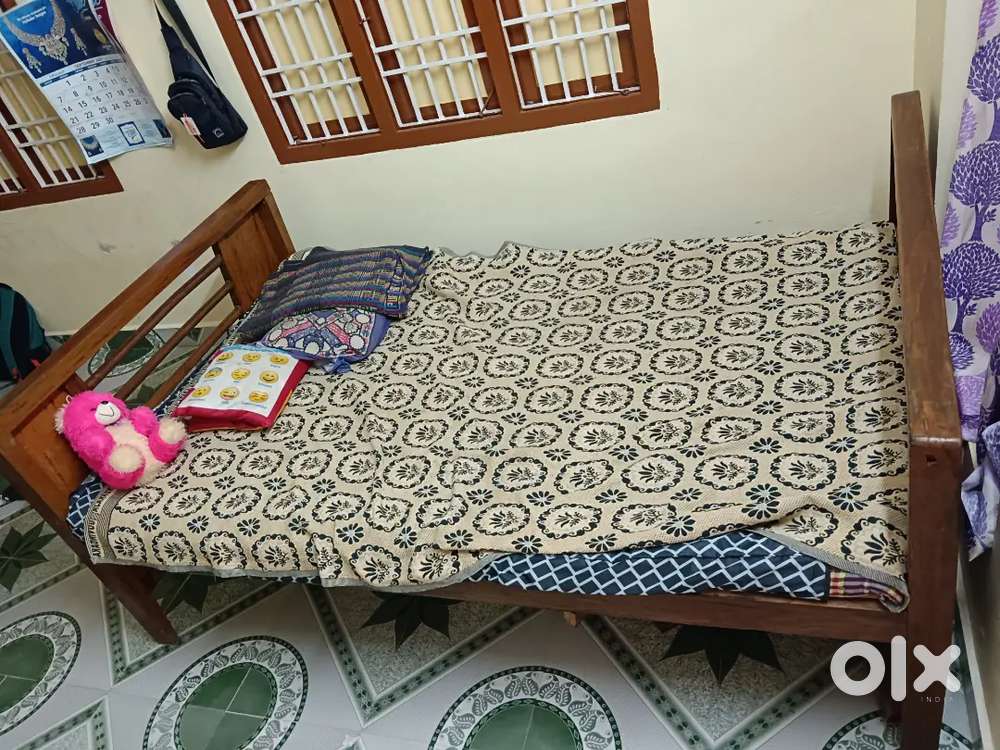Teak wood double cot