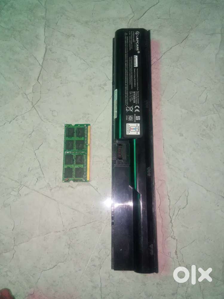 Hp Laptop battery And ram card 8gb model probook 4430s