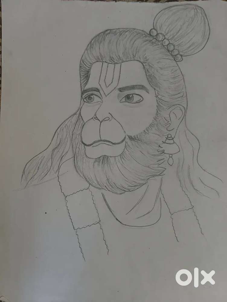 Hanuman Ji drawing