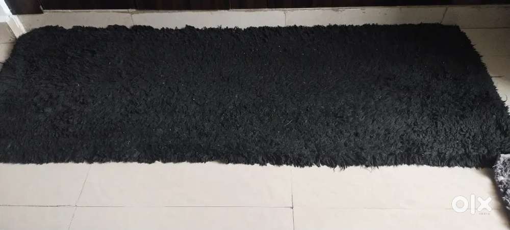 Black fur carpet