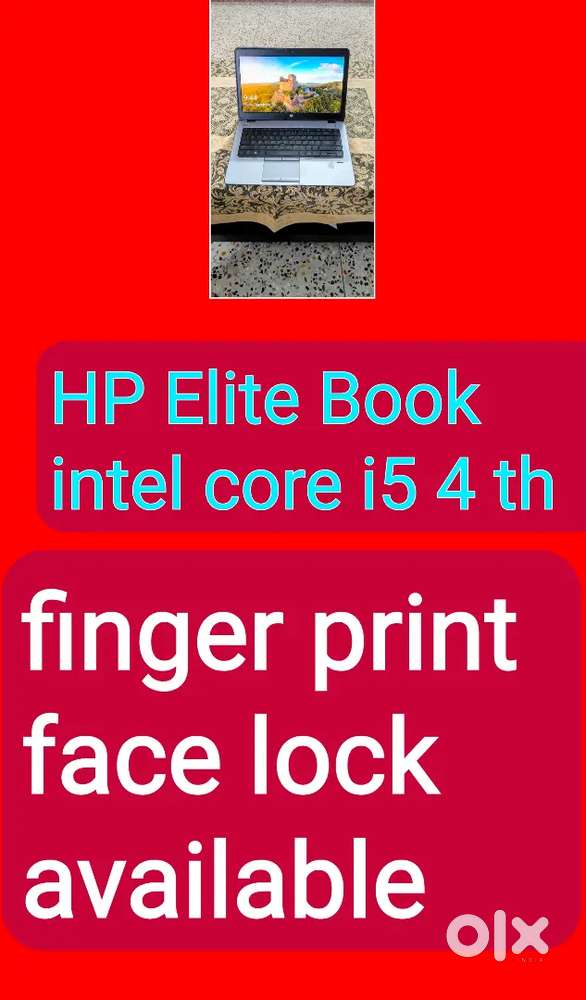 HP Elite Book intel core i5 4 th generation face lock and finger prin