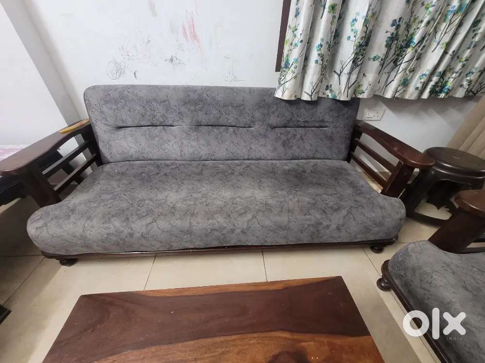 Sagwan wood 3+1+1 Sofa set