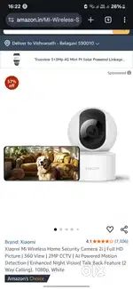 Xiaomi Mi Wireless Home Security Camera 2i | Full HD Picture | 360 Vie