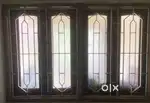 6x4 feet complete Window set of Gamhar,Sakhua with glass & heavy gril