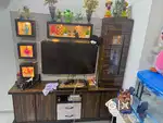 TV 42 inch crown company showcase dark brown and black colour