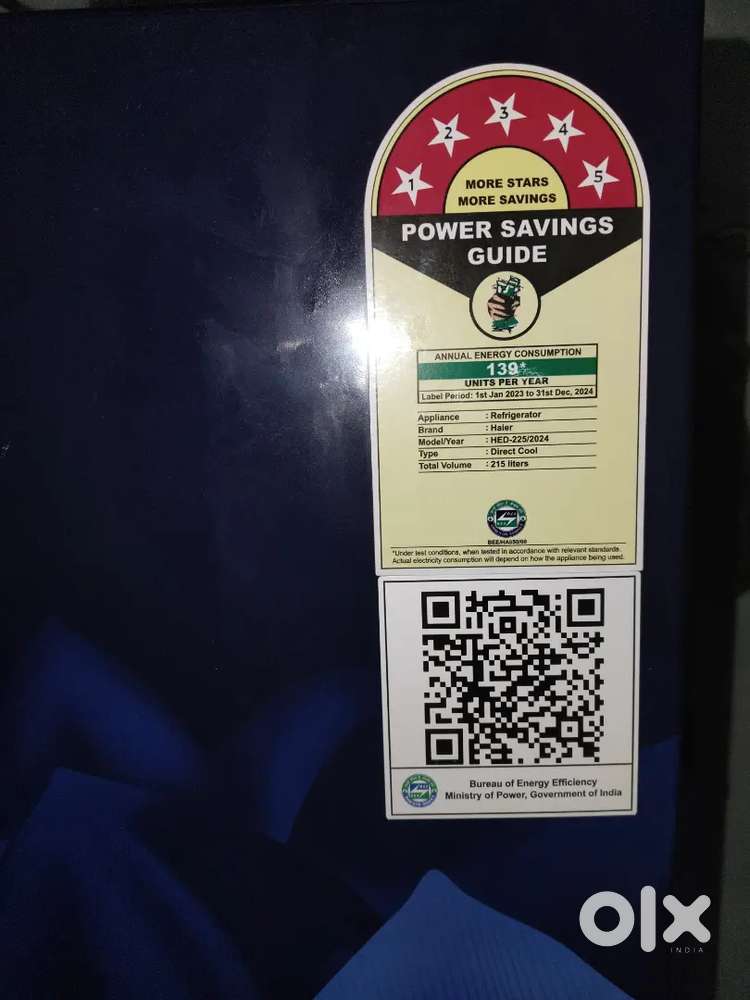 Haier Fridge 215 litter 5 Star