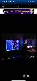 i7 gaming pc with monitor keyboard mouse