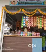Kirana Shop Counter, Aluminium Glass cabin, 1 Iron rake, 8 Flexframs