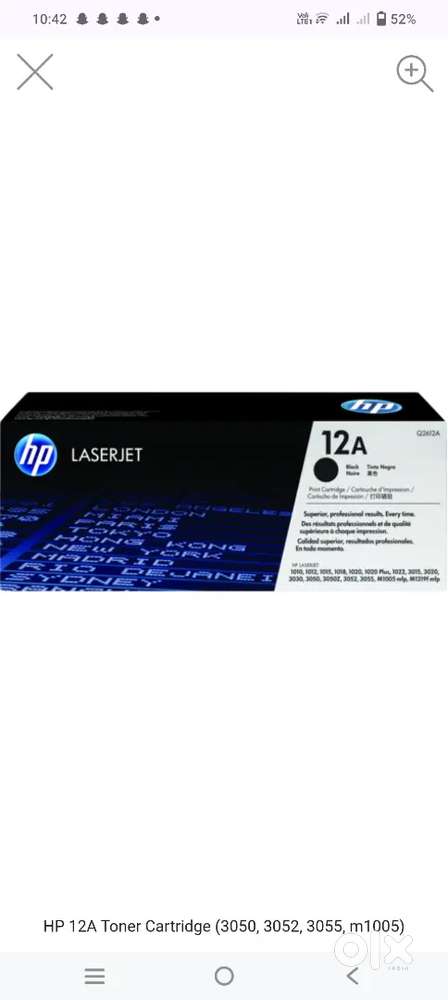 HP LASER JET PRINTER  CARTRIDGE 3030,3050,1020,1020PLUS