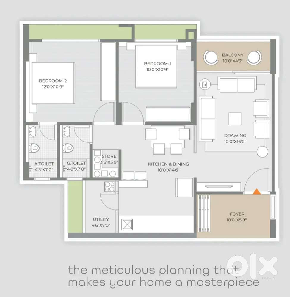New property sell 2 bhk zundal