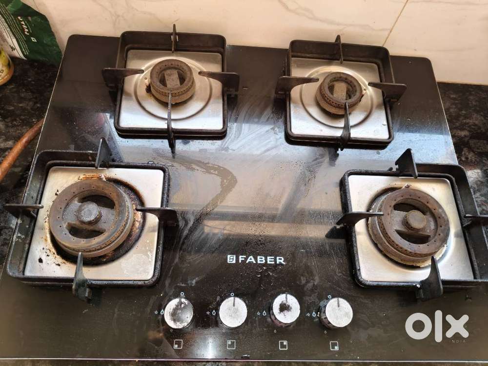 Faber gas hob 4 burner glass top